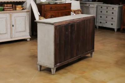 Swedish 1890s Painted Wood Sideboard with Three Drawers over Three Doors
