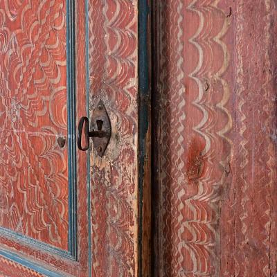 Swedish 18th Century Painted Cabinet on Stand