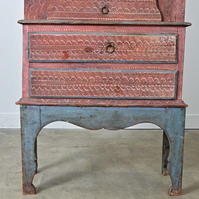 Swedish 18th Century Painted Cabinet on Stand