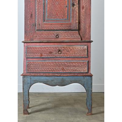 Swedish 18th Century Painted Cabinet on Stand