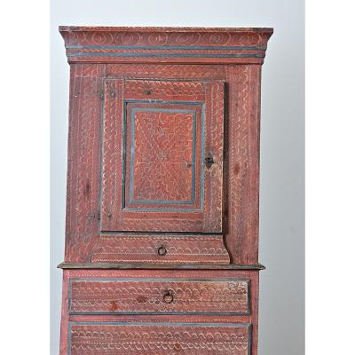 Swedish 18th Century Painted Cabinet on Stand