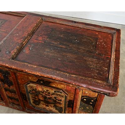 Swedish 18th Century Painted Chest Trunk