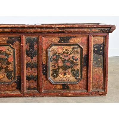 Swedish 18th Century Painted Chest Trunk
