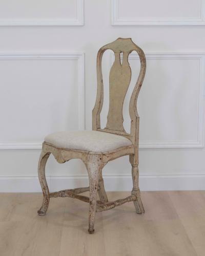 Swedish 18th Century Rococo Painted Chair