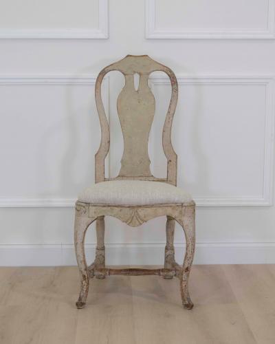 Swedish 18th Century Rococo Painted Chair