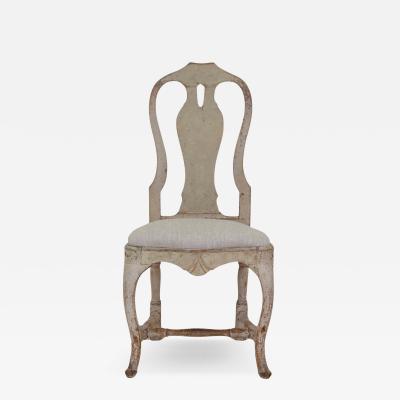 Swedish 18th Century Rococo Painted Chair