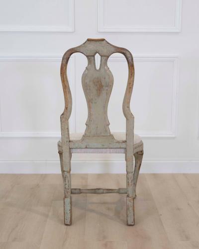 Swedish 18th Century Rococo Painted Chairs