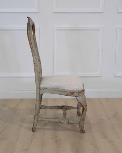 Swedish 18th Century Rococo Painted Chairs