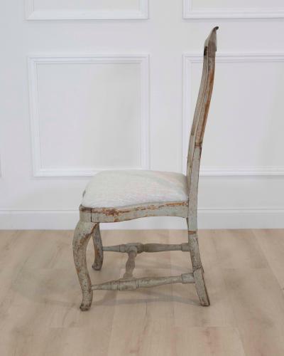Swedish 18th Century Rococo Painted Chairs