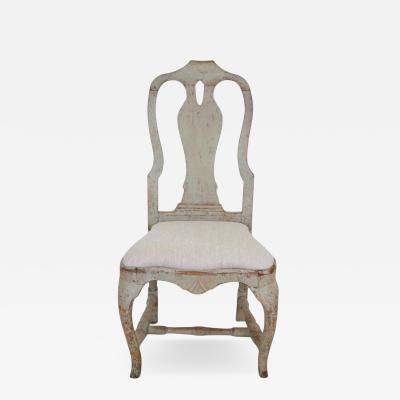 Swedish 18th Century Rococo Painted Chairs