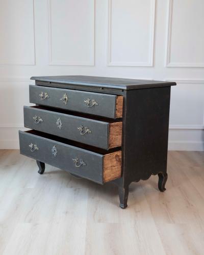 Swedish 18th Century Writing Desk Commode with Original Brass Hardware c 1760