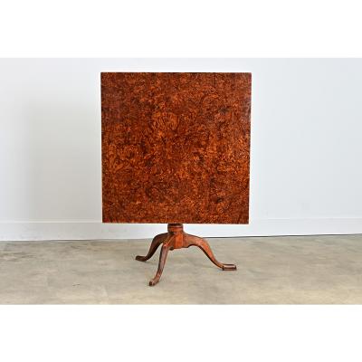 Swedish 19th Century Carl Hollst Square Tilt top Table