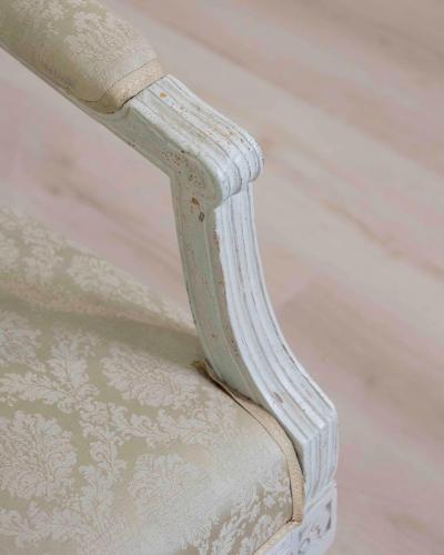 Swedish 19th Century Carved and Painted Pine Bench