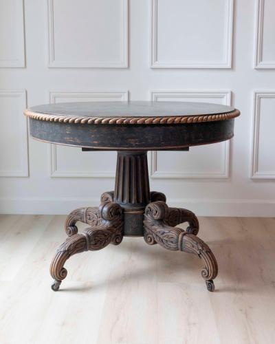 Swedish 19th Century Empire Oval Center Table circa 1830