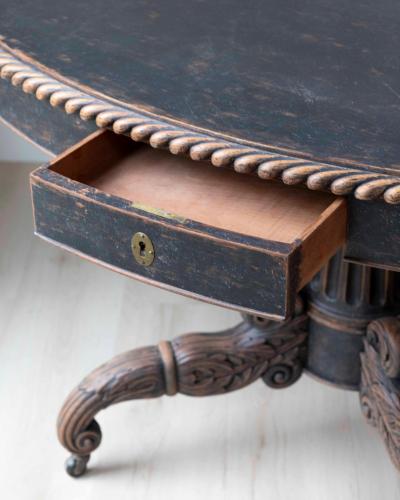 Swedish 19th Century Empire Oval Center Table circa 1830