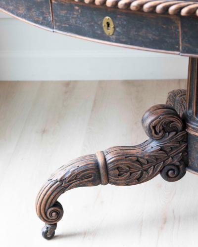 Swedish 19th Century Empire Oval Center Table circa 1830