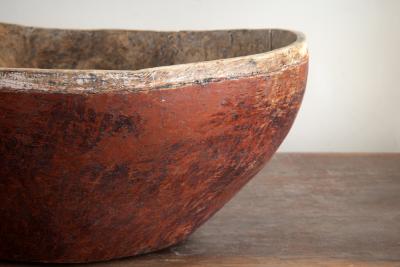 Swedish 19th Century Folk Art Root Wood Bowl