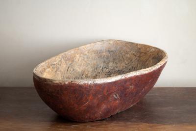 Swedish 19th Century Folk Art Root Wood Bowl