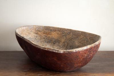 Swedish 19th Century Folk Art Root Wood Bowl