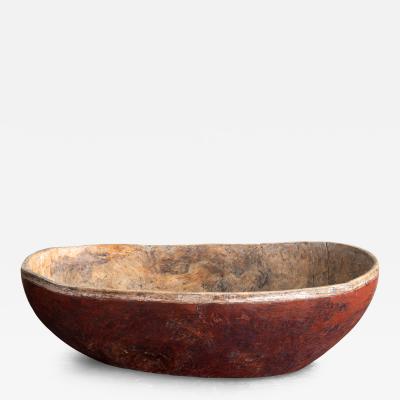 Swedish 19th Century Folk Art Root Wood Bowl