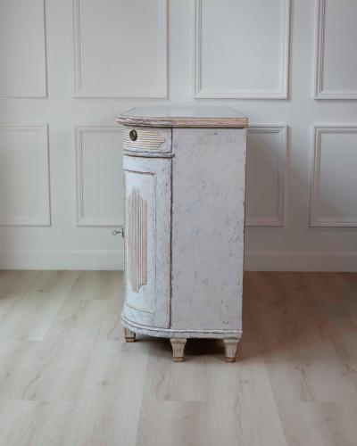 Swedish 19th Century Gustavian Style Four Door Demi Lune Buffet c 1880