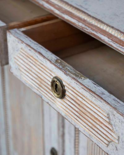 Swedish 19th Century Gustavian Style Four Door Demi Lune Buffet c 1880