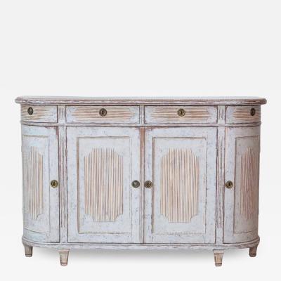 Swedish 19th Century Gustavian Style Four Door Demi Lune Buffet c 1880