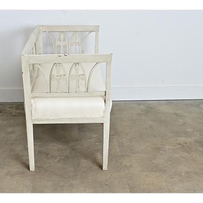 Swedish 19th Century Gustavian Style Painted Bench