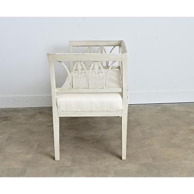 Swedish 19th Century Gustavian Style Painted Bench