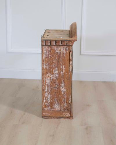 Swedish 19th Century Hand Painted Pine Wall Cabinet
