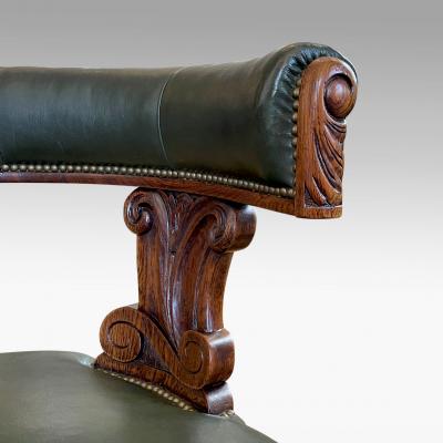 Swedish 19th Century Klismos Style Armchair in Oak