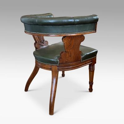 Swedish 19th Century Klismos Style Armchair in Oak