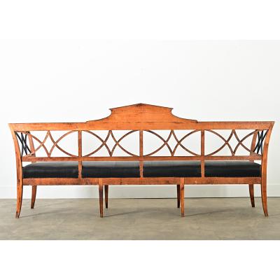 Swedish 19th Century Maple Biedermeier Settee