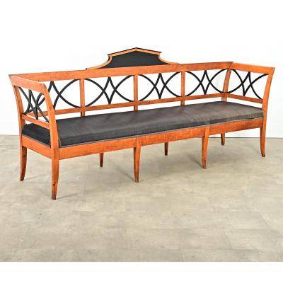 Swedish 19th Century Maple Biedermeier Settee