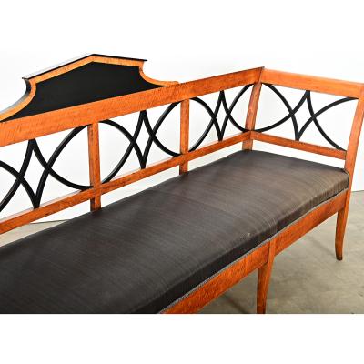 Swedish 19th Century Maple Biedermeier Settee