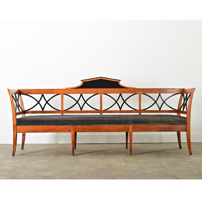 Swedish 19th Century Maple Biedermeier Settee