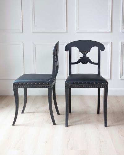 Swedish 19th Century Painted Dining Chairs Set of Ten
