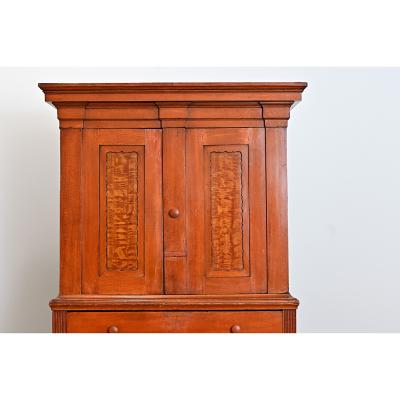 Swedish 19th Century Painted Linen Press