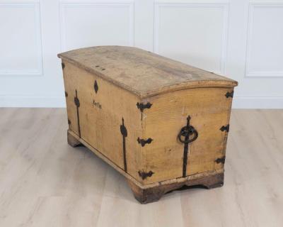 Swedish 19th Century Painted Pine Blanket Chest