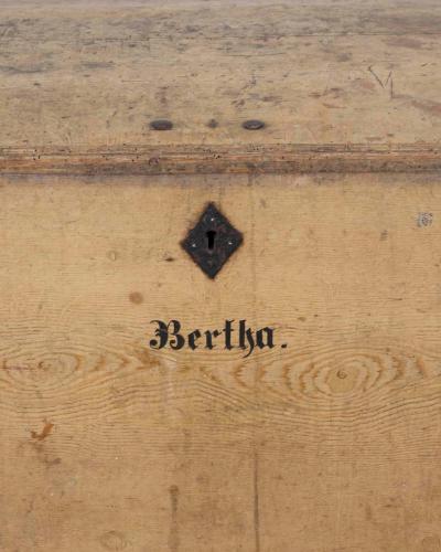 Swedish 19th Century Painted Pine Blanket Chest
