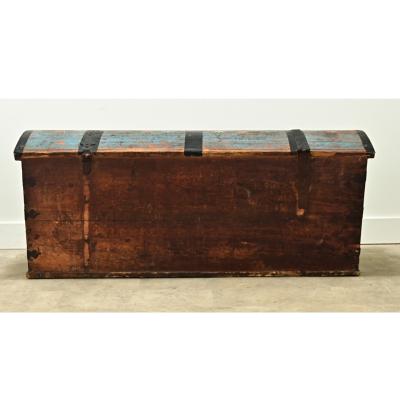 Swedish 19th Century Painted Pine Marriage Trunk