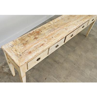 Swedish 19th Century Painted Server with Five Drawers