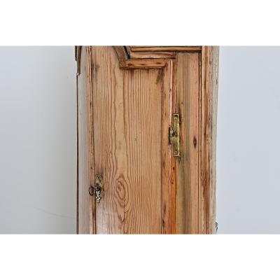 Swedish 19th Century Pine Wall Mounted Corner Cabinet