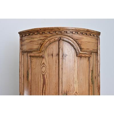 Swedish 19th Century Pine Wall Mounted Corner Cabinet