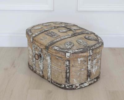 Swedish 19th Century Scraped Pine Strong Box