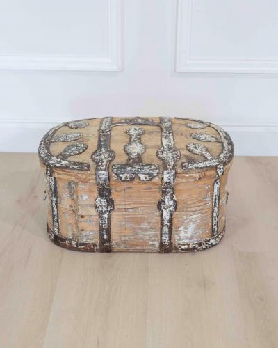 Swedish 19th Century Scraped Pine Strong Box