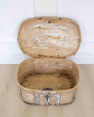 Swedish 19th Century Scraped Pine Strong Box