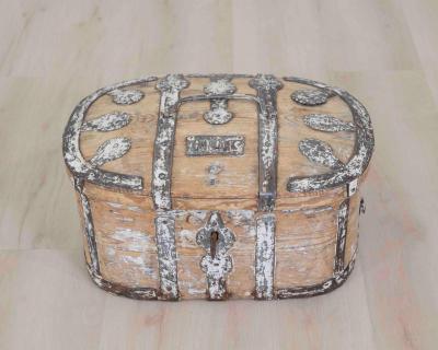 Swedish 19th Century Scraped Pine Strong Box