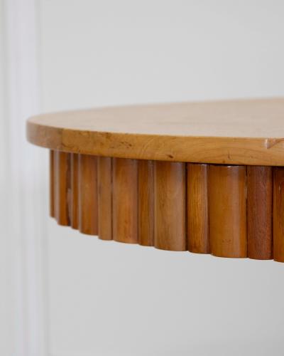 Swedish 19th Century Solid Birch Oval Occasional Table
