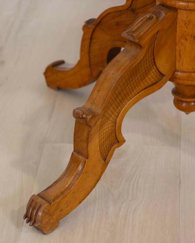 Swedish 19th Century Solid Birch Oval Occasional Table